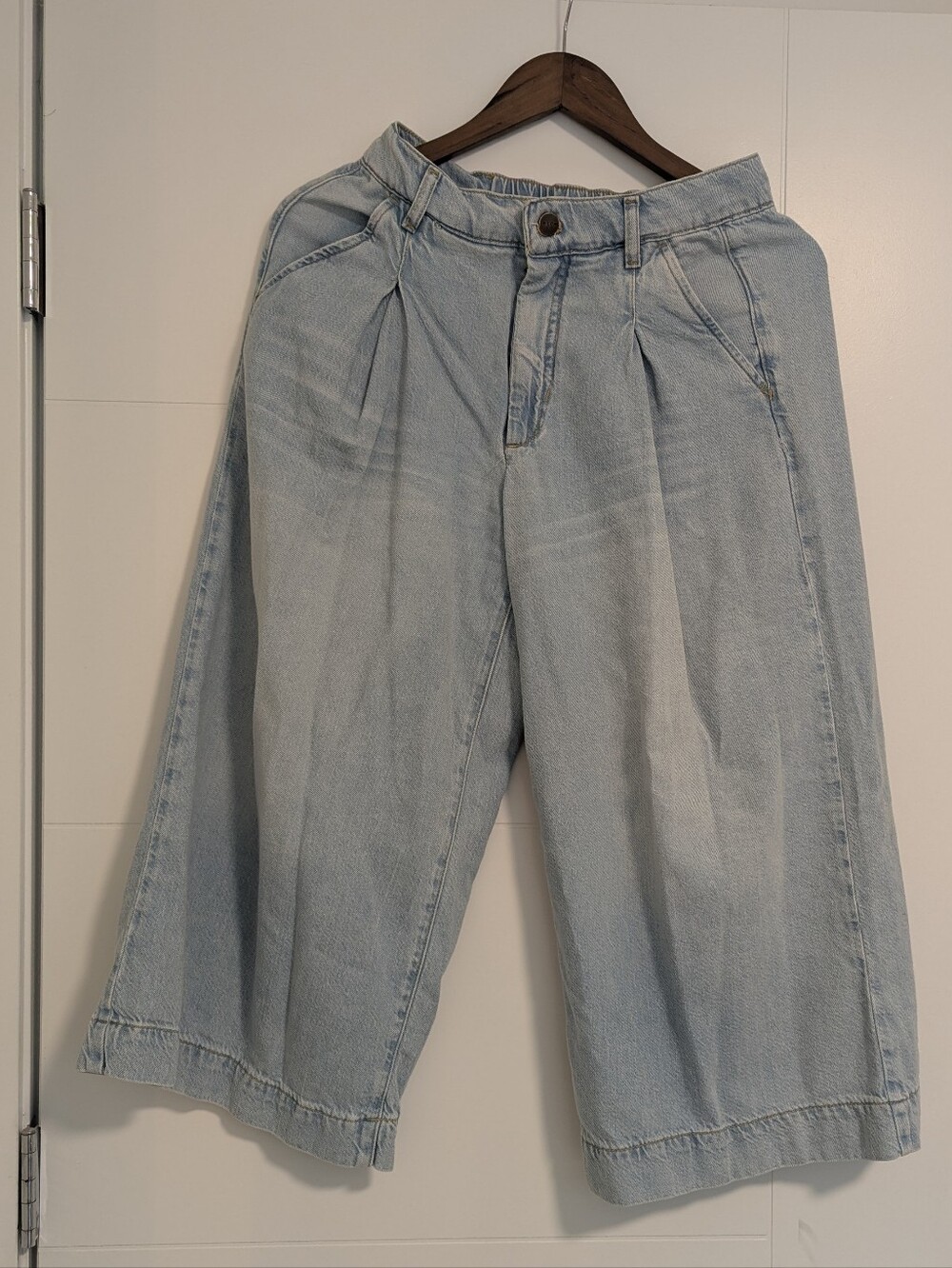 Pilcro Light Blue Wide Leg Denim Pants